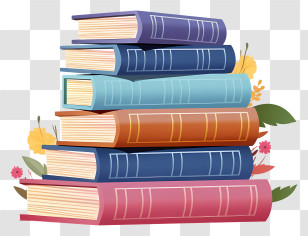 Books - Stack Of Colorful Books Illustration Transparent PNG