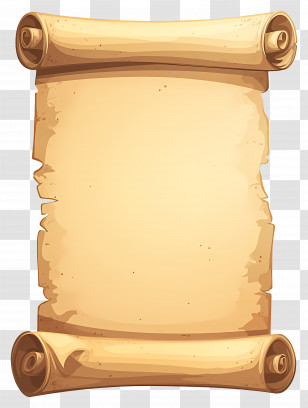 Vintage Paper Roll - Blank Old Parchment Scroll For Writing Transparent PNG