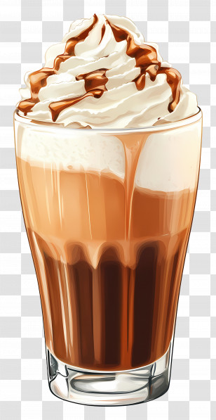 Frappe - Iced Coffee With Whipped Cream Transparent PNG