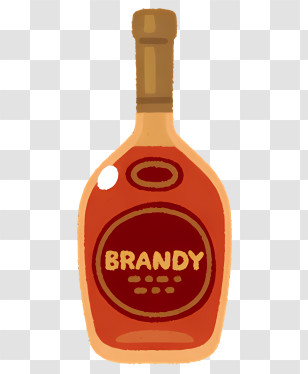 Wine - Brandy Bottle Illustration Transparent PNG