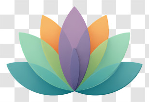 Relax Logo - Pastel Lotus Petal Icon Transparent PNG