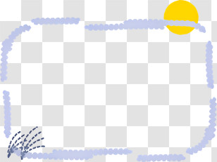 Cartoon - Decorative Frame With Sun Transparent PNG