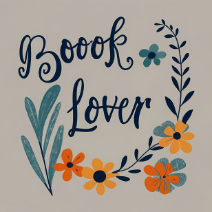 Book Lover - Book Lover Text With Floral Design Transparent PNG