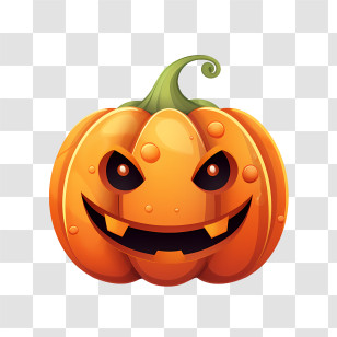 Jack O Lantern - Spooky Carved Pumpkin With Creepy Face Transparent PNG