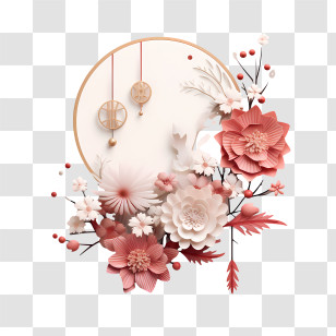 Mid Autumn Day
 - Decorative Floral Arrangement Transparent PNG