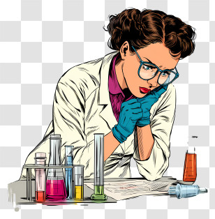 Female Scientist - Scientist In Laboratory Transparent PNG