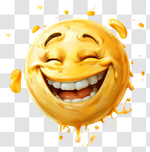 Laughing Emoji - Happy Laughing Emoji With Dynamic Shine Transparent PNG