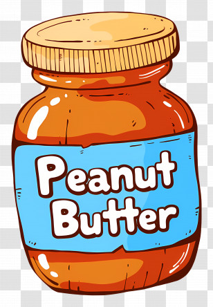 Peanut Butter - Illustration Of A Peanut Butter Jar Transparent PNG