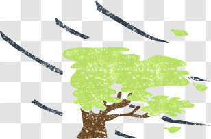 Icon - Tree Blowing In The Wind Transparent PNG