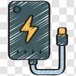 Power Bank - Portable Power Bank With Lightning Symbol Transparent PNG