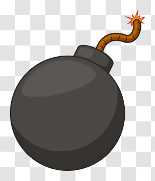 Timer Bomb - Cartoon Bomb With A Lit Fuse Transparent PNG