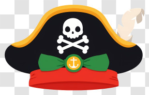 Pirate Hat - Pirate Hat With Skull And Crossbones Transparent PNG