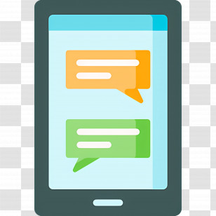 Phone Messaging - Chat Interface On Tablet Illustration Transparent PNG