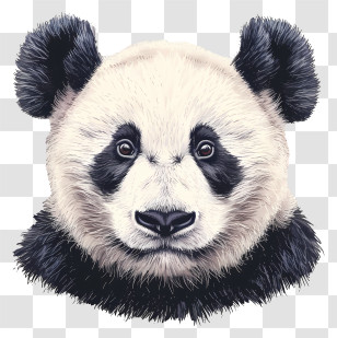 Panda - Panda Face Illustration Transparent PNG
