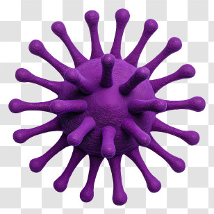 Purple Sea Urchin Shell - Purple Spiky Virus Illustration Transparent PNG