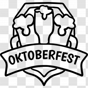 Oktoberfest - Oktoberfest Logo With Beer Mugs And Festive Theme Transparent PNG