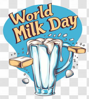 World Milk Day - World Milk Day Glass Illustration Transparent PNG
