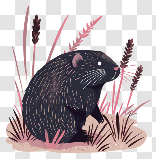 Mole Day - Black Rodent In Nature Transparent PNG