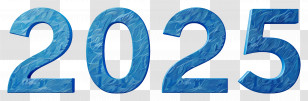 2025 Logo - Minimalist 2025 Blue Art Design Transparent PNG