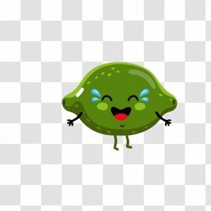 Cartoon Lime Fruit Illustration - Reptile - Green Lemon Transparent PNG