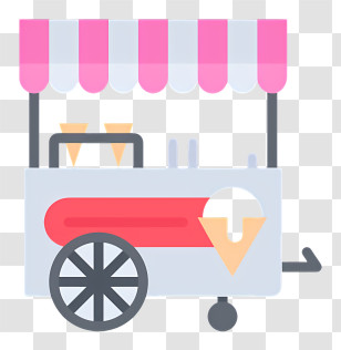 Food Cart Icon - Ice Cream Cart Transparent PNG