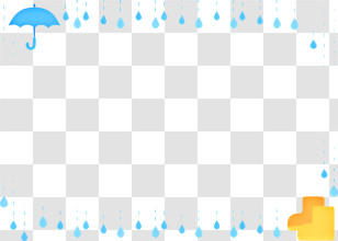 Cartoon - Rainy Day Illustration Frame Transparent PNG