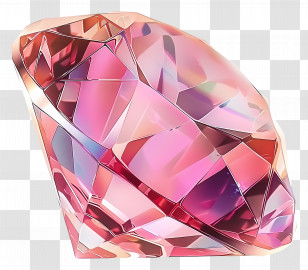 Pink Diamond - Pink Diamond Gemstone Illustration Transparent PNG