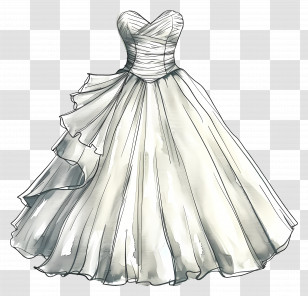 Sweetheart Neckline Wedding Dress - Beautiful White Wedding Dress Transparent PNG