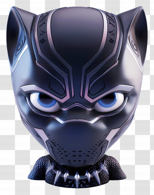 Black Panther - Black Panther With Blue Eyes Transparent PNG