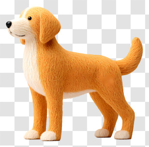 Golden Retriver Dog - Cute Toy Dog Figure Transparent PNG