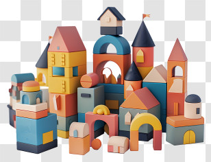Building Blocks - Colorful Toy Building Blocks Transparent PNG