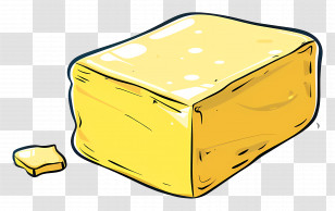 Butter - Butter Block Illustration Transparent PNG