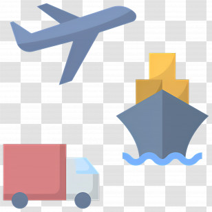 Logistics - Various Modes Of Transportation Transparent PNG