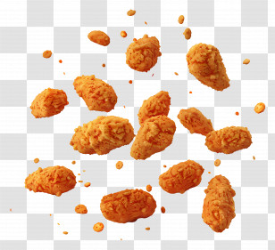 Spicy Chicken Nuggets - Crispy Fried Chicken Pieces Transparent PNG