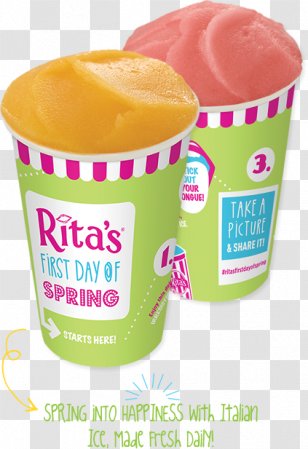 Ice Cream Rita's Italian Gelato Cuisine - Dairy Product Transparent PNG