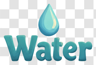 Water Logo - Water Word Lettering Transparent PNG
