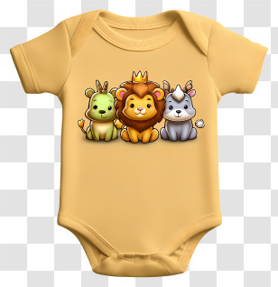 Animal Onesie - Cute Baby Onesie With Animals Transparent PNG