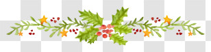 Christmas Wreath - Holly Leaf Garland For Festive Decorations Transparent PNG