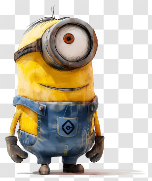Minion - Animated Yellow Figure With Goggles Transparent PNG