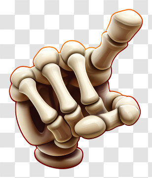 Skeleton Hand Pointing - Skeleton Hand Pointing Transparent PNG