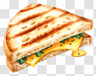 Cheese Sandwich - Grilled Cheese Sandwich Illustration Transparent PNG