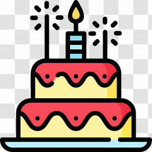 Birthday Cake - Birthday Cake With Candle Illustration Transparent PNG