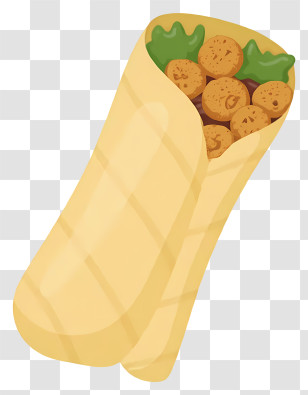 Shawarma Wrap - Falafel Wrap Illustration Transparent PNG