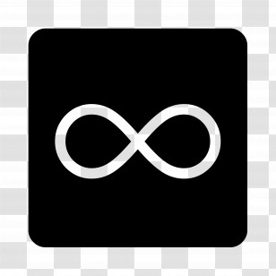 Infinity Emoji - Infinity Symbol On Black Background Transparent PNG