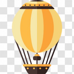 Hot Air Balloon Icon - Orange Transparent PNG