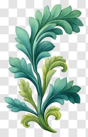 Watercolor Green Leaf - Leafy Plant Illustration Transparent PNG