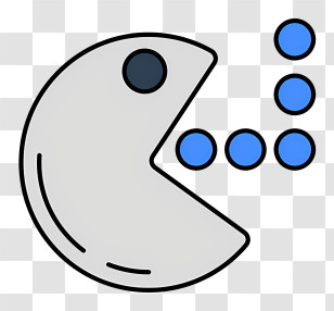Pacman Logo - Pac-Man Eating Dots Transparent PNG