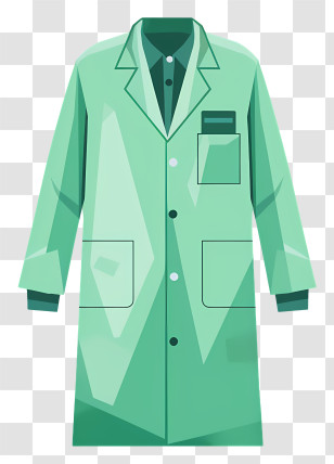 Green Coat - Green Medical Lab Coat Illustration Transparent PNG