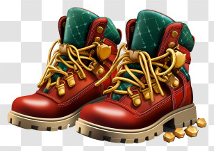 Boots - Sturdy Hiking Boots With Laces Transparent PNG
