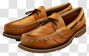 Boat Shoes - Classic Brown Leather Shoes Transparent PNG